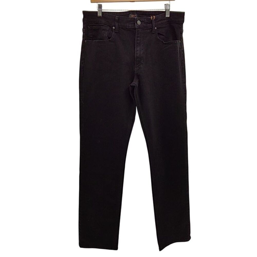 Quince Warren Stretch Straight Jeans Black Pants 35X32